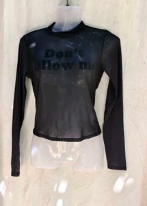29279. Sheer "Don't Follow Me" Top