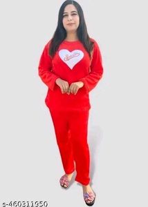 Woollen Fur Night Suit 1 Time Used Only