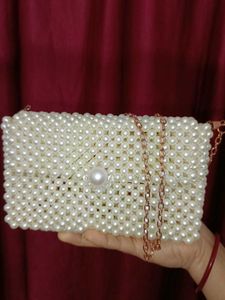 Pearl Clutch Cum Sling Bag