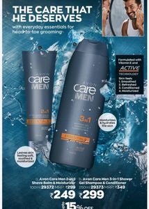 Avon Care Men 3 In 1 Shampoo, Conditioner &amp; Shower
