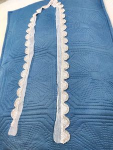 White Lace Border with Stone
