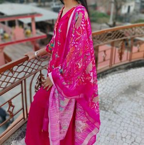 Pink Floral Kurta Set