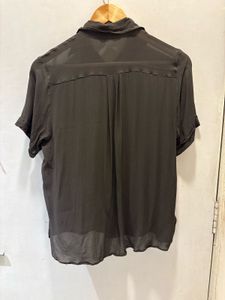 Chic Brown Button-Up Blouse