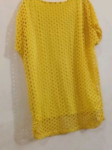 Bright Yellow Perforated Top
