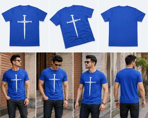 Men's Blue Graphic T-Shirt