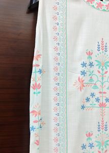 Elegant White Floral Kurta