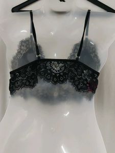 La senza Black Lace Trim Bralette