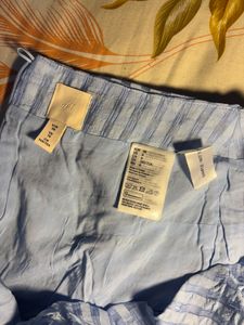 h&amp;m blue skirt