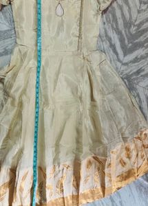 Elegant Cream Anarkali Gown
