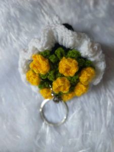Handmade Crochet bouquet Keychain