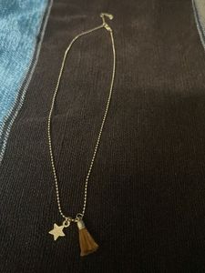 Star &amp; Tassel Charm Necklace