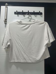 Sparkly White Crop Top