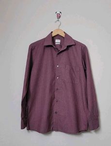 Arrow Men's Burgundy Printed Formal Shirt