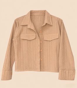 Cropped Button-Up Shirt