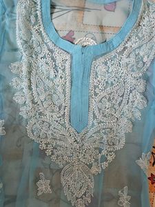 Blue Chikankari Kurta