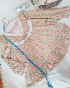 Charming Floral Print Pajama Set
