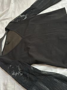Chic Black Bell Sleeve Top