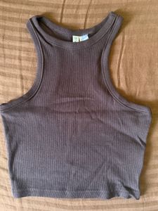 Ribbed Racerback Crop Tank Top
