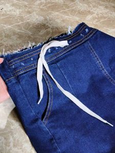 Classic Blue Denim Midi Skirt