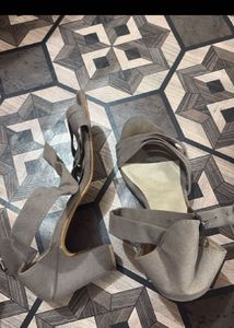 price drop !!!!!Stylish Grey Suede Strappy Heels