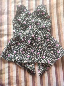 Floral Tie-Back Peplum Top