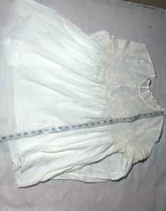 Women's White Embroidered Boho Top with Light Blue