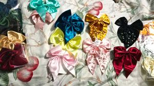 Assorted Satin Bow Hair Clips