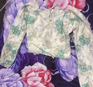 Mango Floral Crop Top