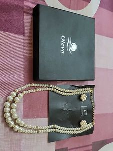 Pearl Necklace &amp; Earring Set
