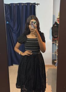 black mini dress