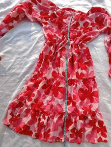 Floral Print Tiered Mini Dress