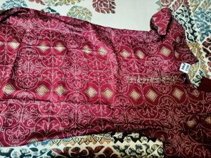 Maroon Printed Kurta Set