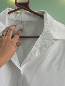 Korean Classic White Button-Up Shirt