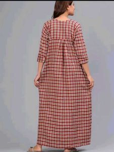 winter nighty with front zip and side pocket