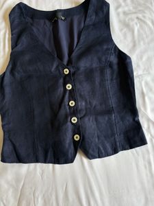 linen blend brand new vest top