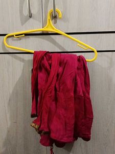Red Embellished Party wear kurta set