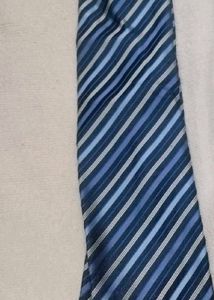 Striped Tie - Blue & White