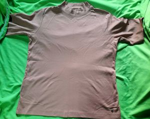 Steilmann Unisex Mock Neck Brown Tee Tshirt Top 🤎