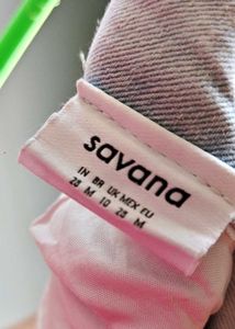 Savana Light blue ripped bootcut jeans