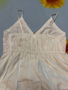 Cream Lace Trimmed Sundress