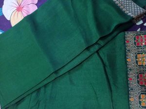 Elegant Green saree with Embellished Border