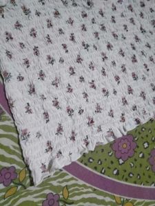 Cute Smocked Floral Crop Top