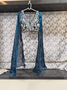 Embroidered Blue lehanga set