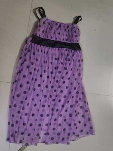 Charming Purple Polka Dot Dress imported China