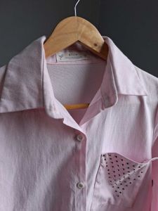 Baby pink cotton shirt