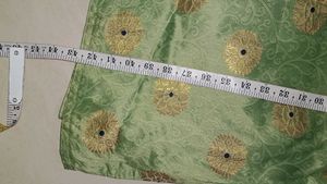 Green Brocade Kurta with Gold Print