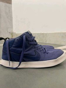Nike Men's Blue Canvas High-Top Sneakers