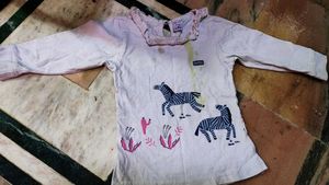 Adorable Baby Girl's Pink Zebra Dress