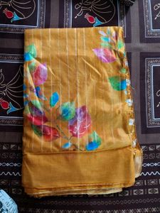 Beautiful Yellow Saree in art silk 😍💛