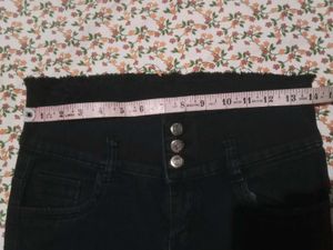 Black High-Waisted Ripped Jeans